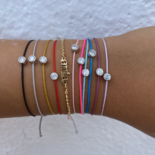 Pullback Colorful Bezel Bracelet