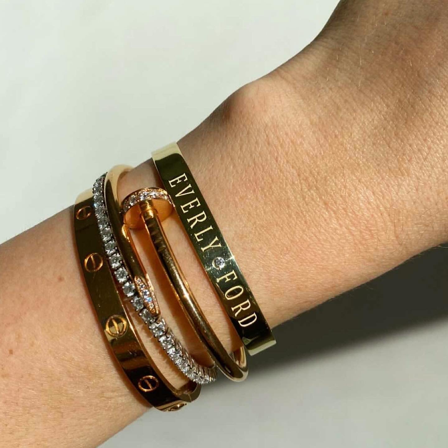 Madison Custom Name Bangle with CZ