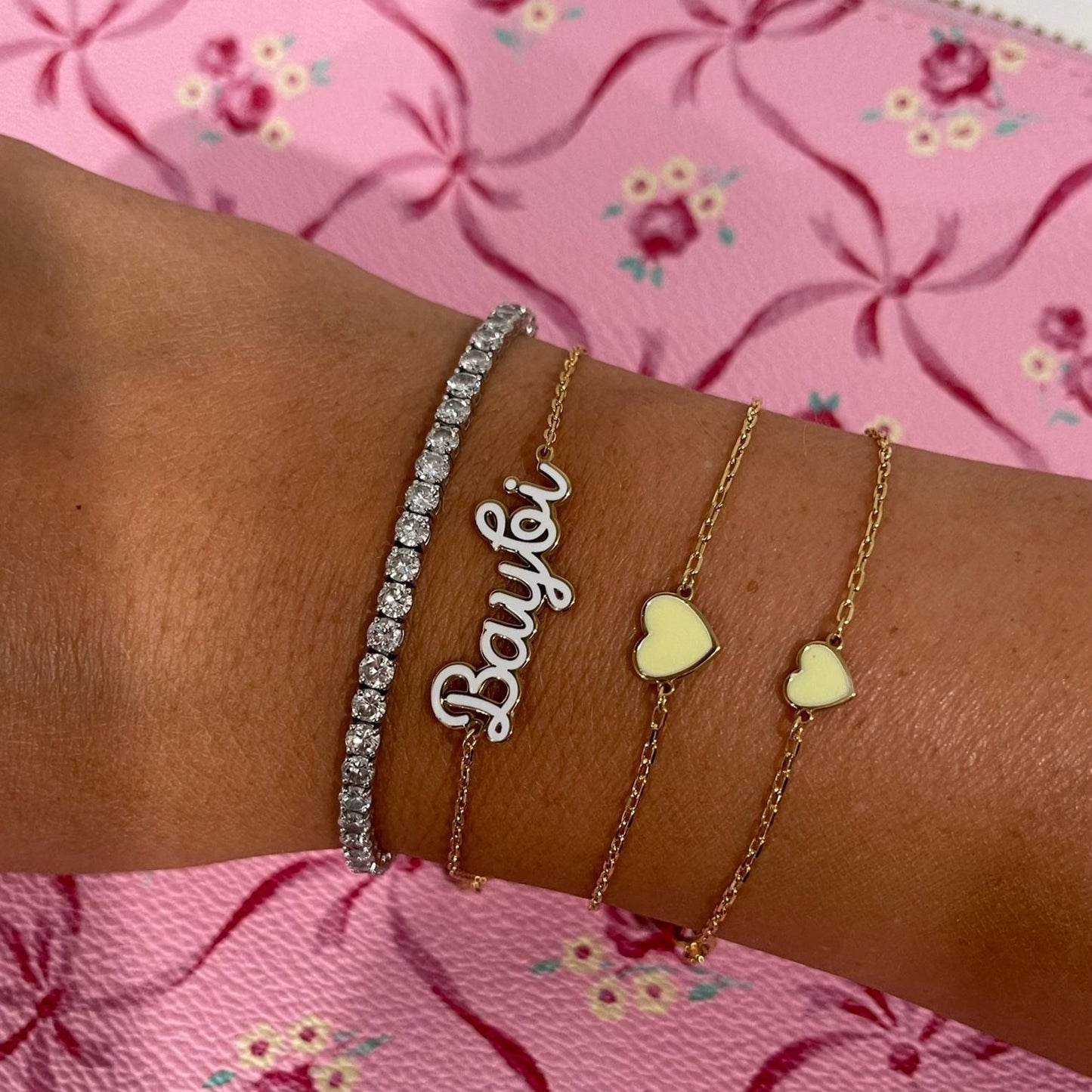 Barbie Enamel Nameplate Bracelet