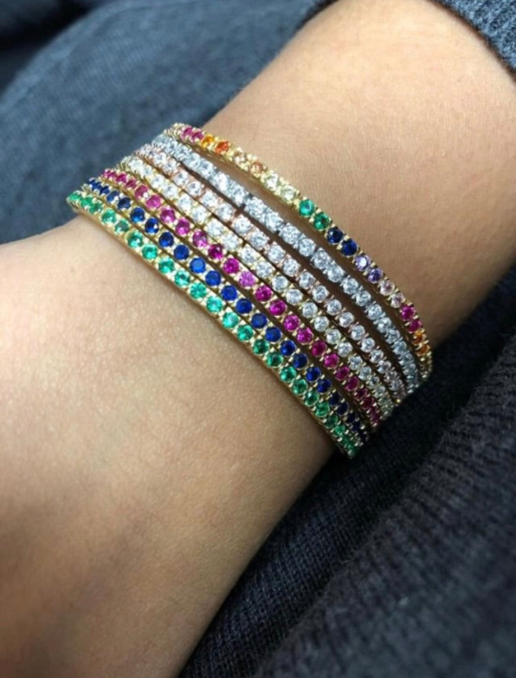 Thick Tennis Bracelet - Retail Therapy Jewelry