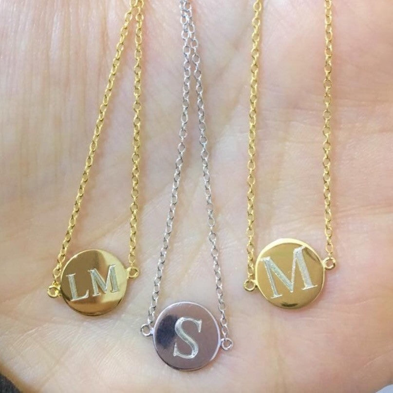 Customized Circle Disc Bracelet - Retail Therapy Jewelry