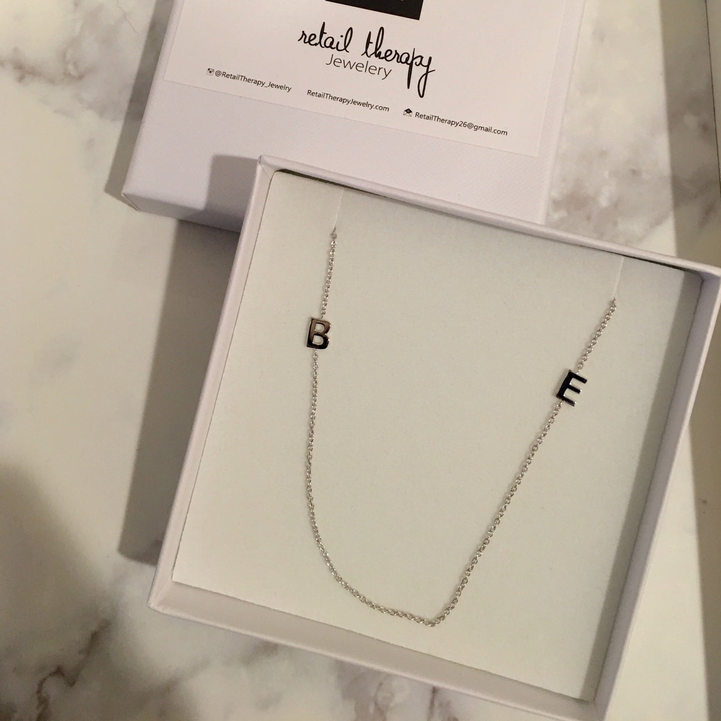 14K Floating Initial Necklace - Retail Therapy Jewelry