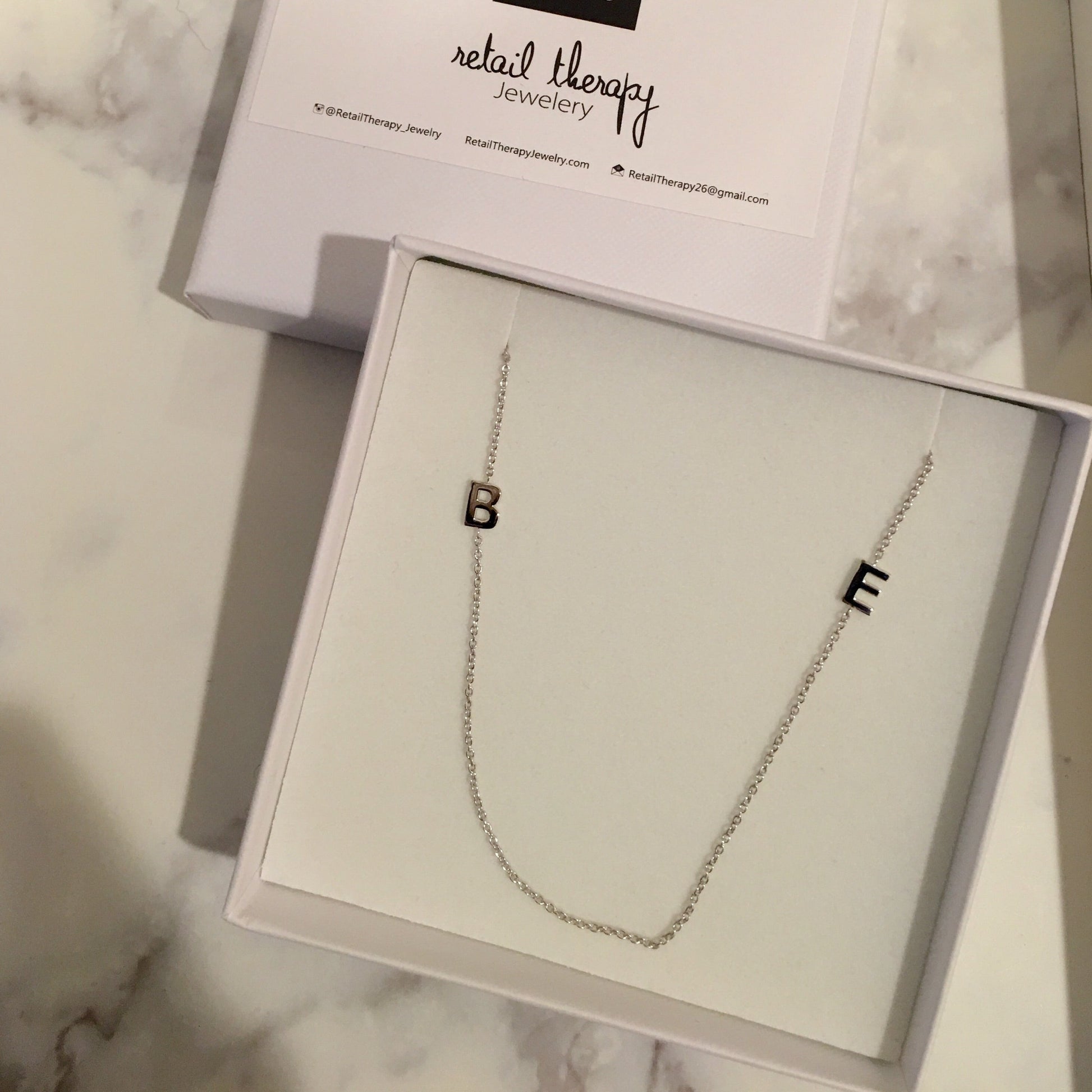 14K Floating Initial Necklace - Retail Therapy Jewelry