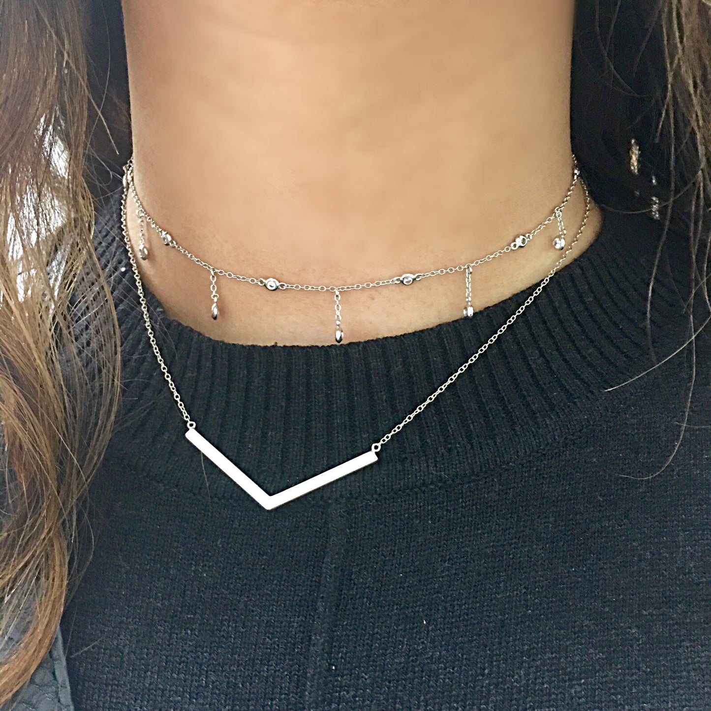 Diamond By the Yard Chain Choker - Retail Therapy Jewelry