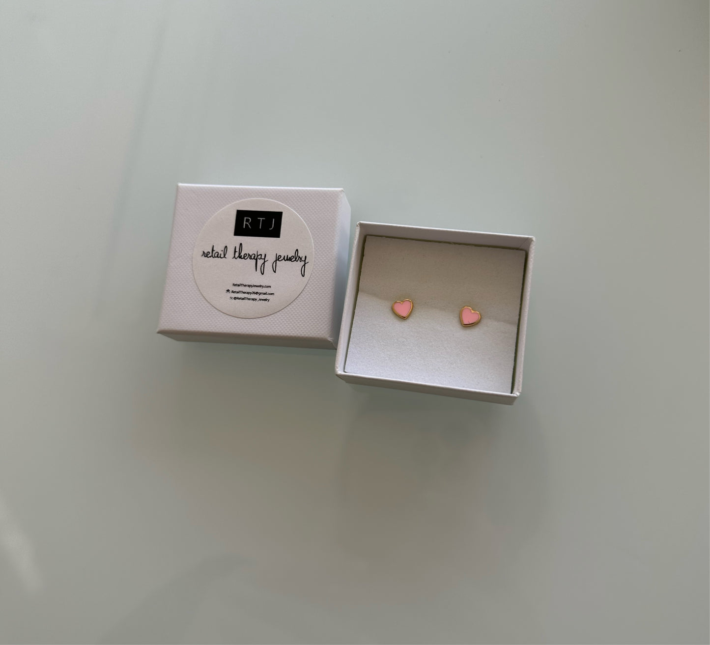 Enamel Stud Earrings