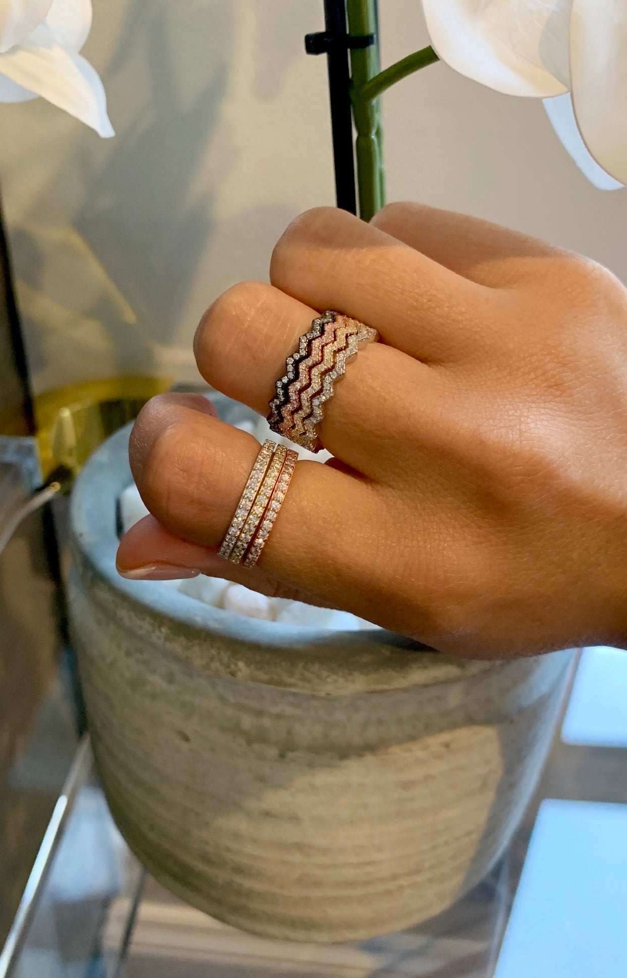 Zig Zag Rings Stackable Bands - Retail Therapy Jewelry