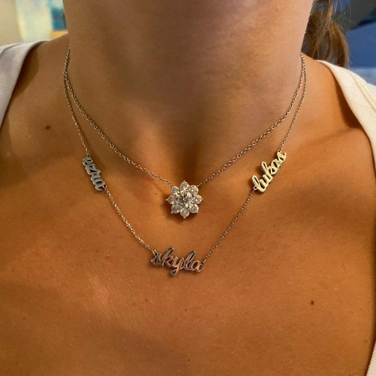 Skyla Script Mommy Necklace