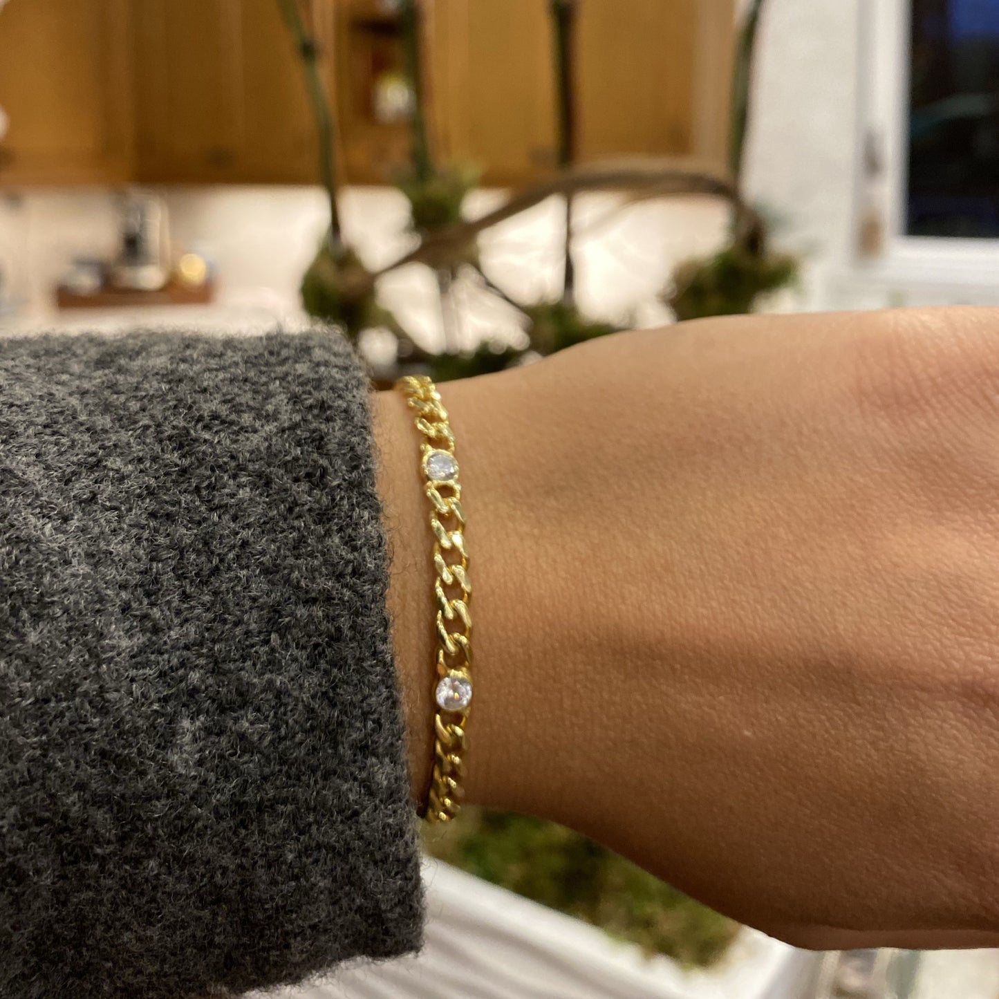 Cubic Link CZ Bezel Bracelet - Retail Therapy Jewelry