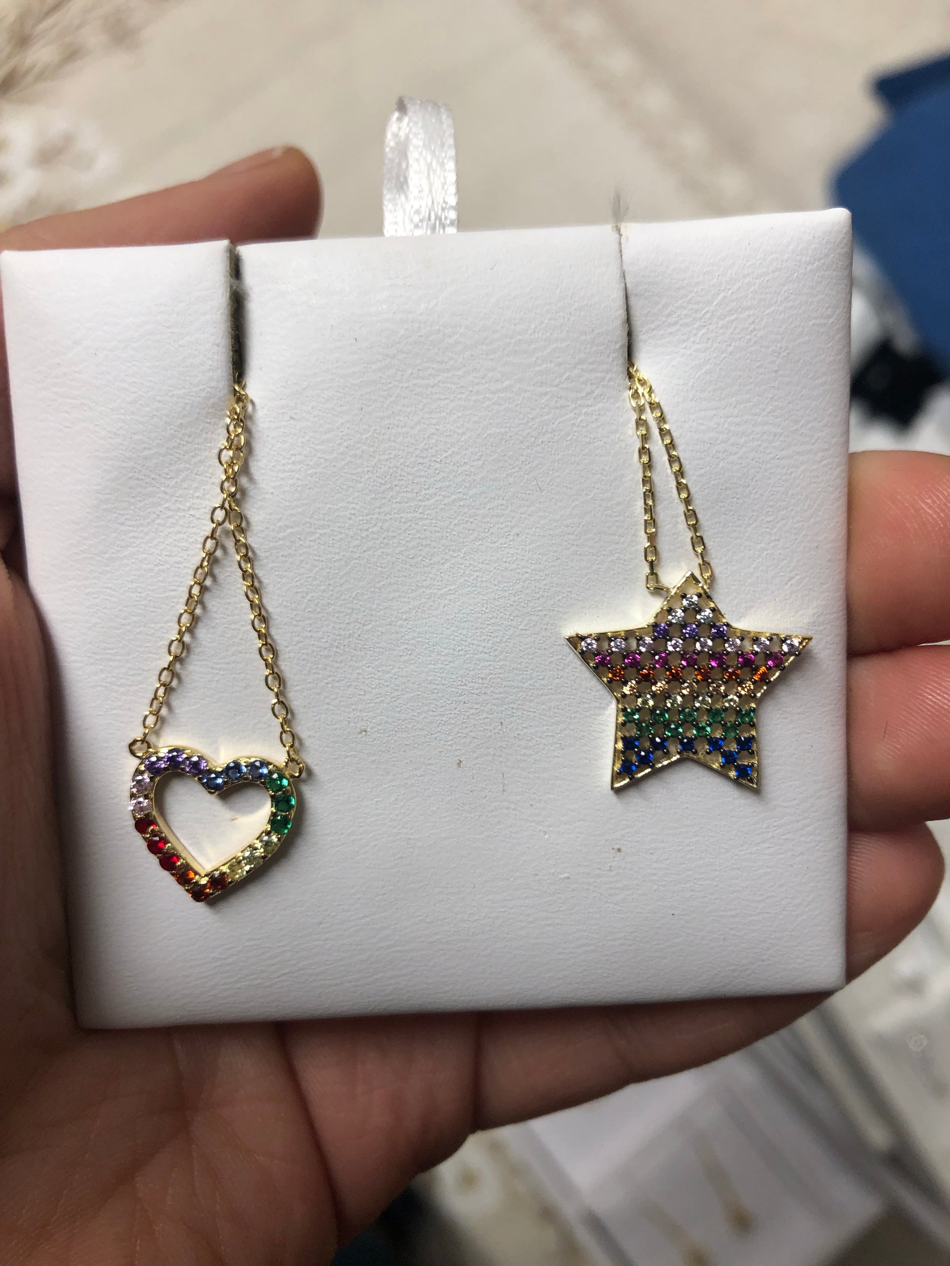 Rainbow Open Heart Necklace - Retail Therapy Jewelry