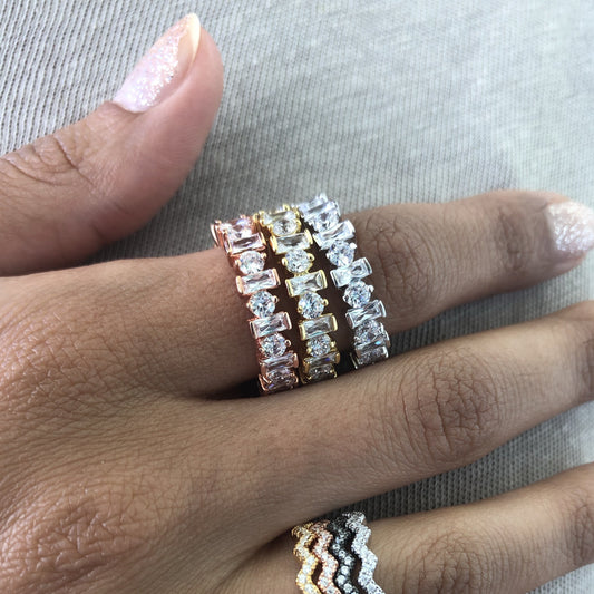 Asymmetric Eternity Band - Retail Therapy Jewelry