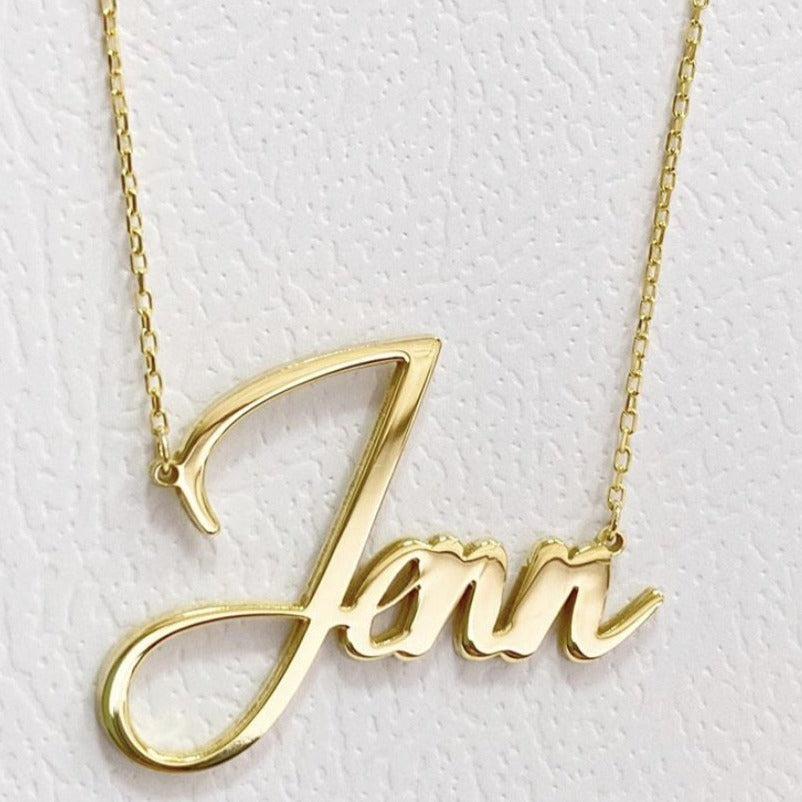 Oversized Script Nameplate