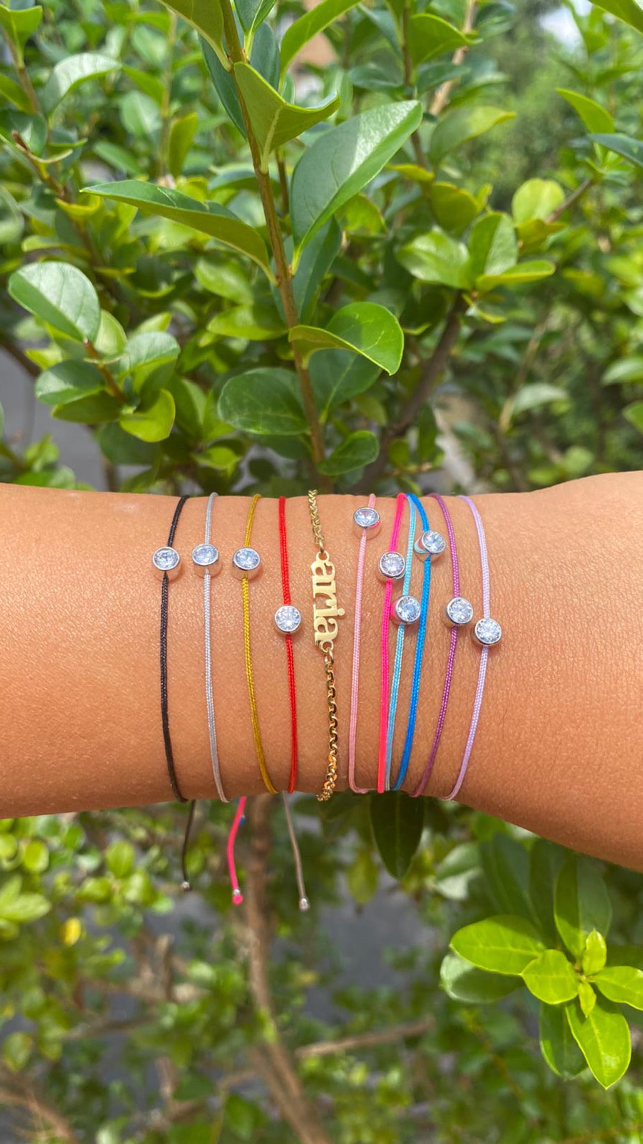 Pullback Colorful Bezel Bracelet