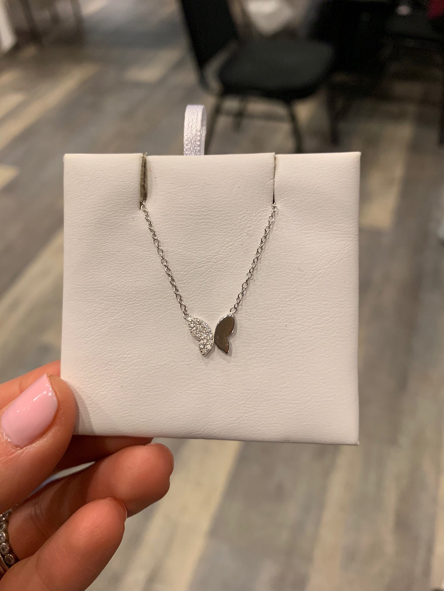 Julia Half CZ Butterfly Necklace - Retail Therapy Jewelry