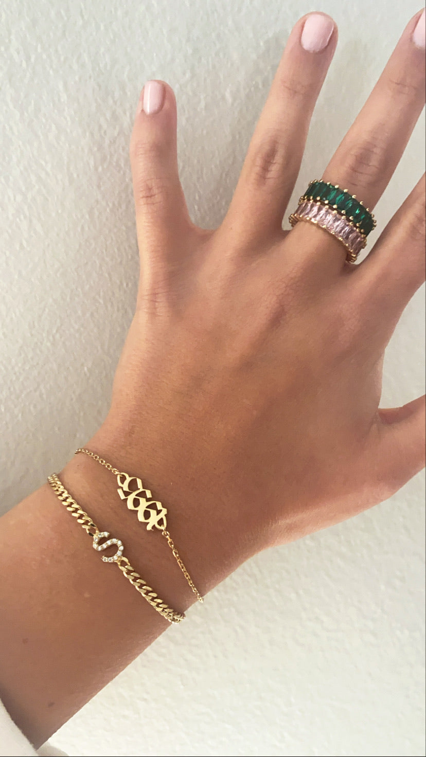 Number Nameplate Bracelet - Retail Therapy Jewelry