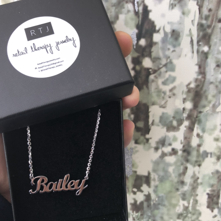 Bree Script Name Necklace