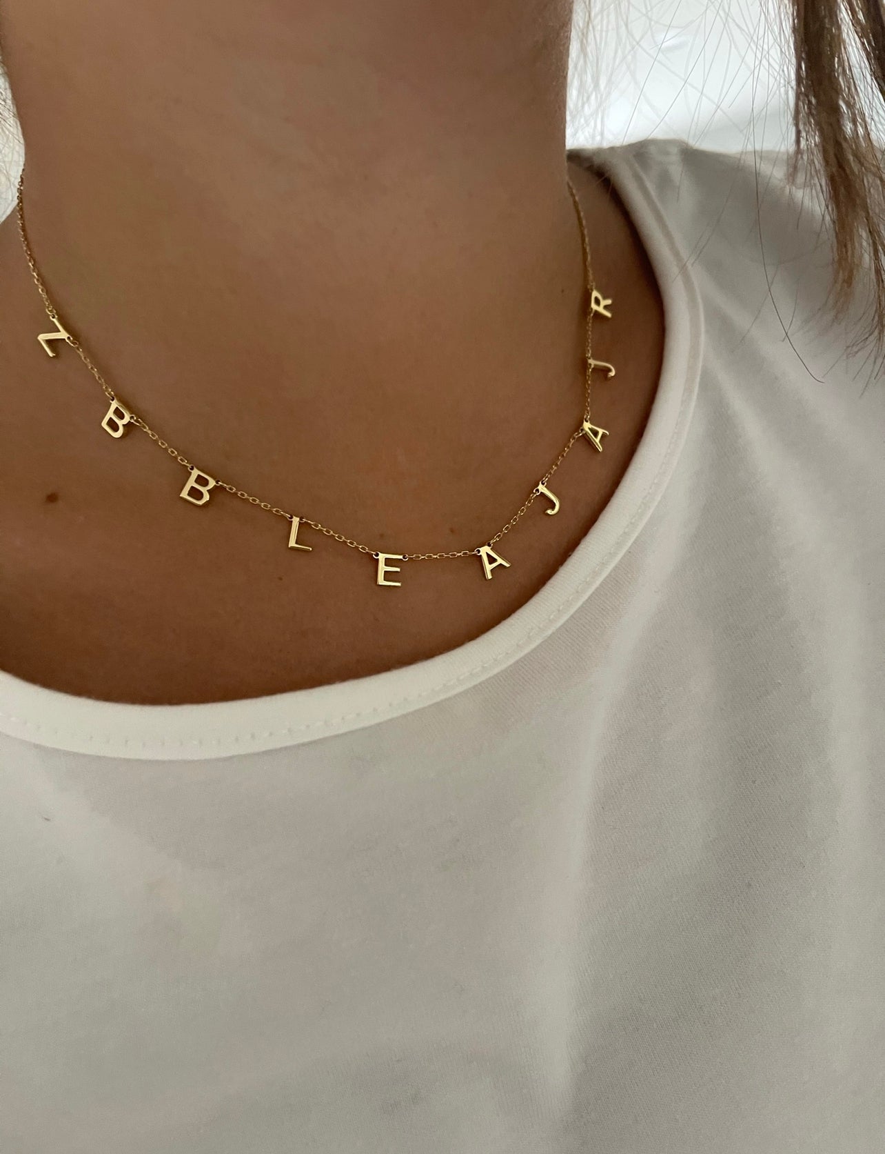 Dainty Hanging Initial Necklace