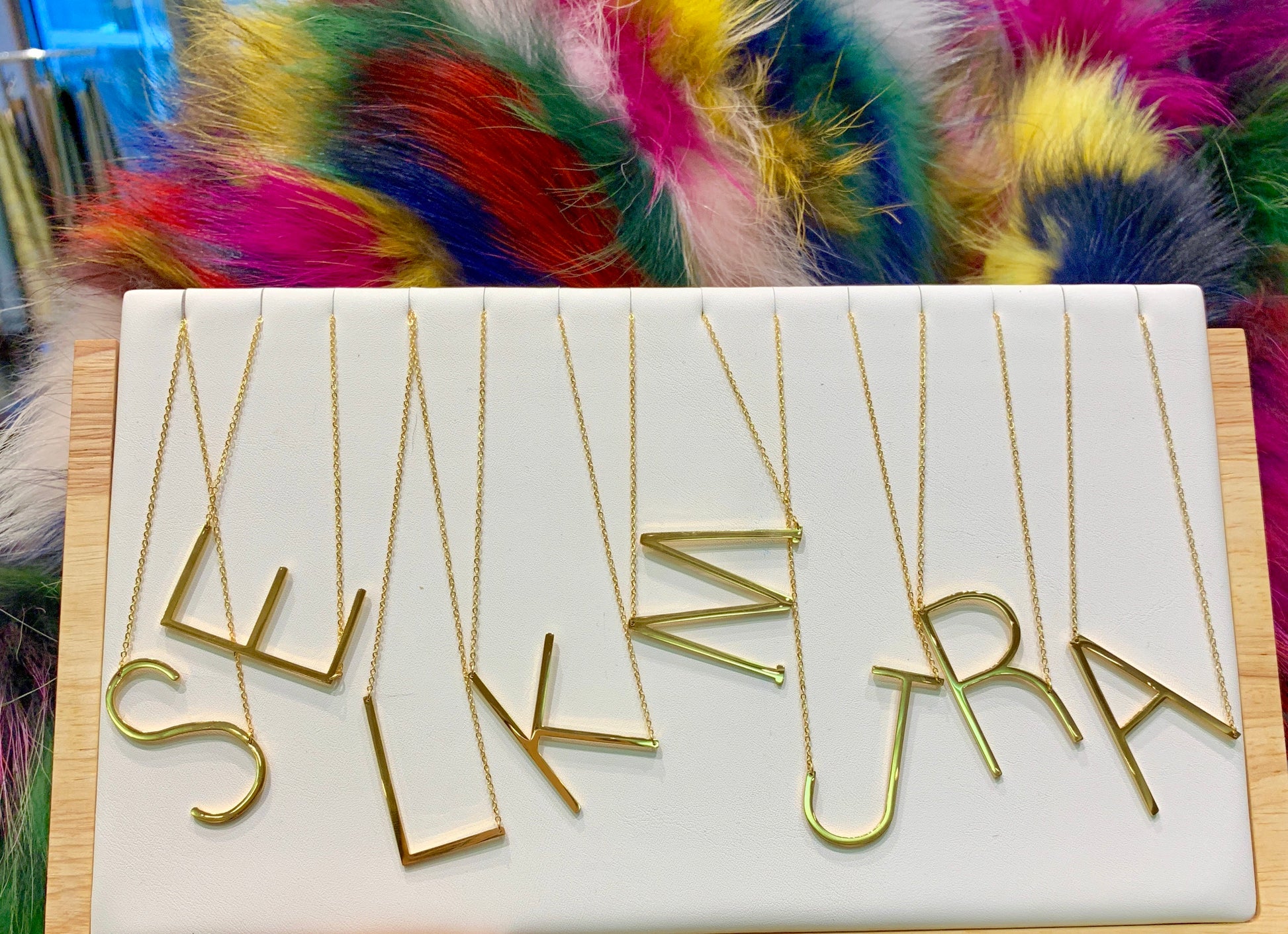 Sideways Enlarged Initial - Retail Therapy Jewelry