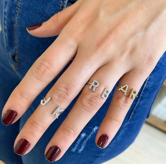 Annabel Custom 2 Initial Ring