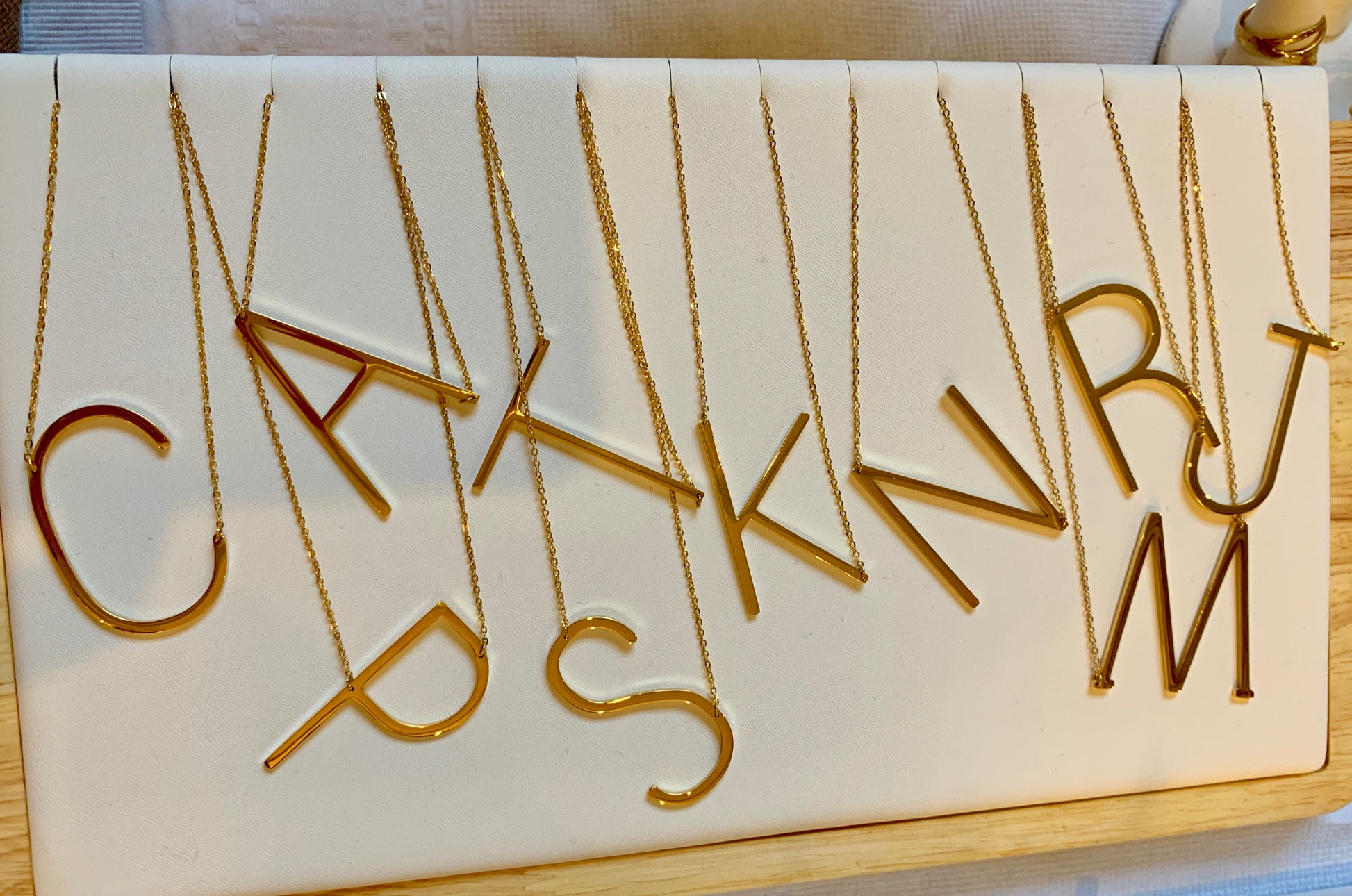 Sideways Enlarged Initial - Retail Therapy Jewelry