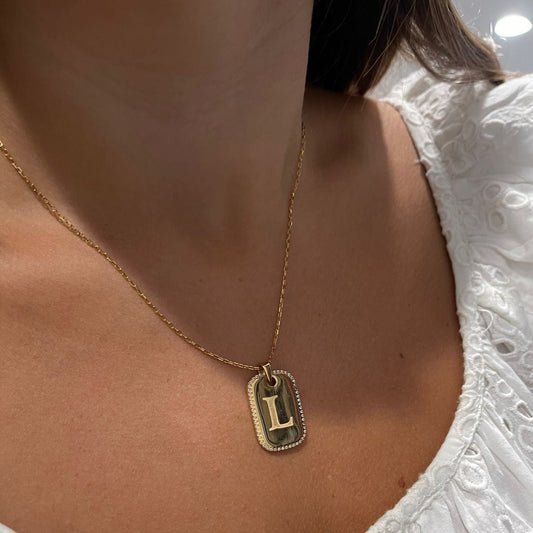 Lauren CZ Dog Tag