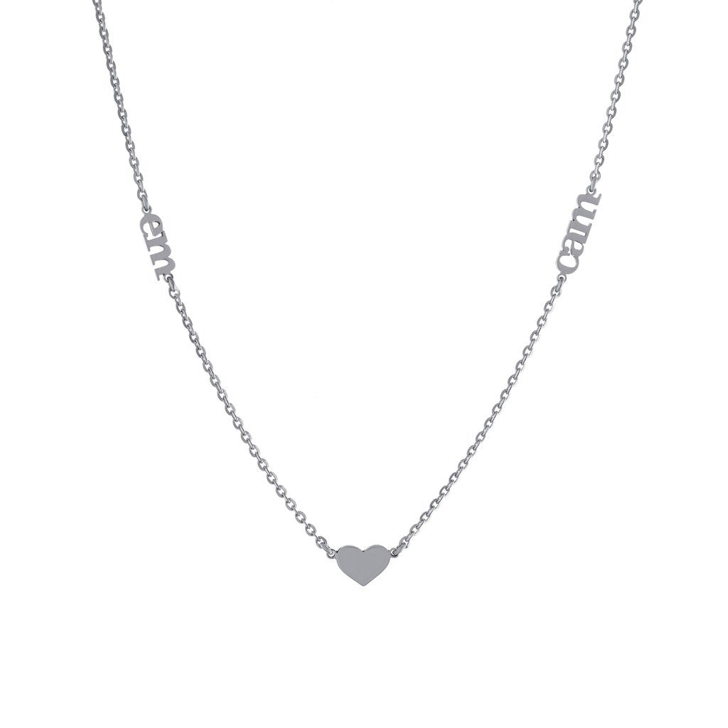 Floating Two Name Heart Mommy Necklace - Retail Therapy Jewelry