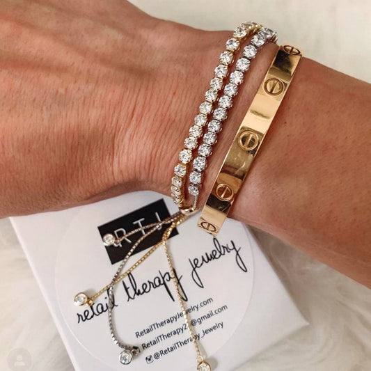 Pullback Tennis Bracelet - Retail Therapy Jewelry