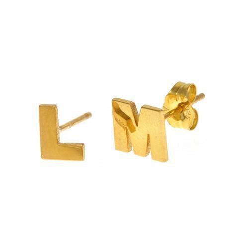 14K Eleanor Initial Studs - Retail Therapy Jewelry