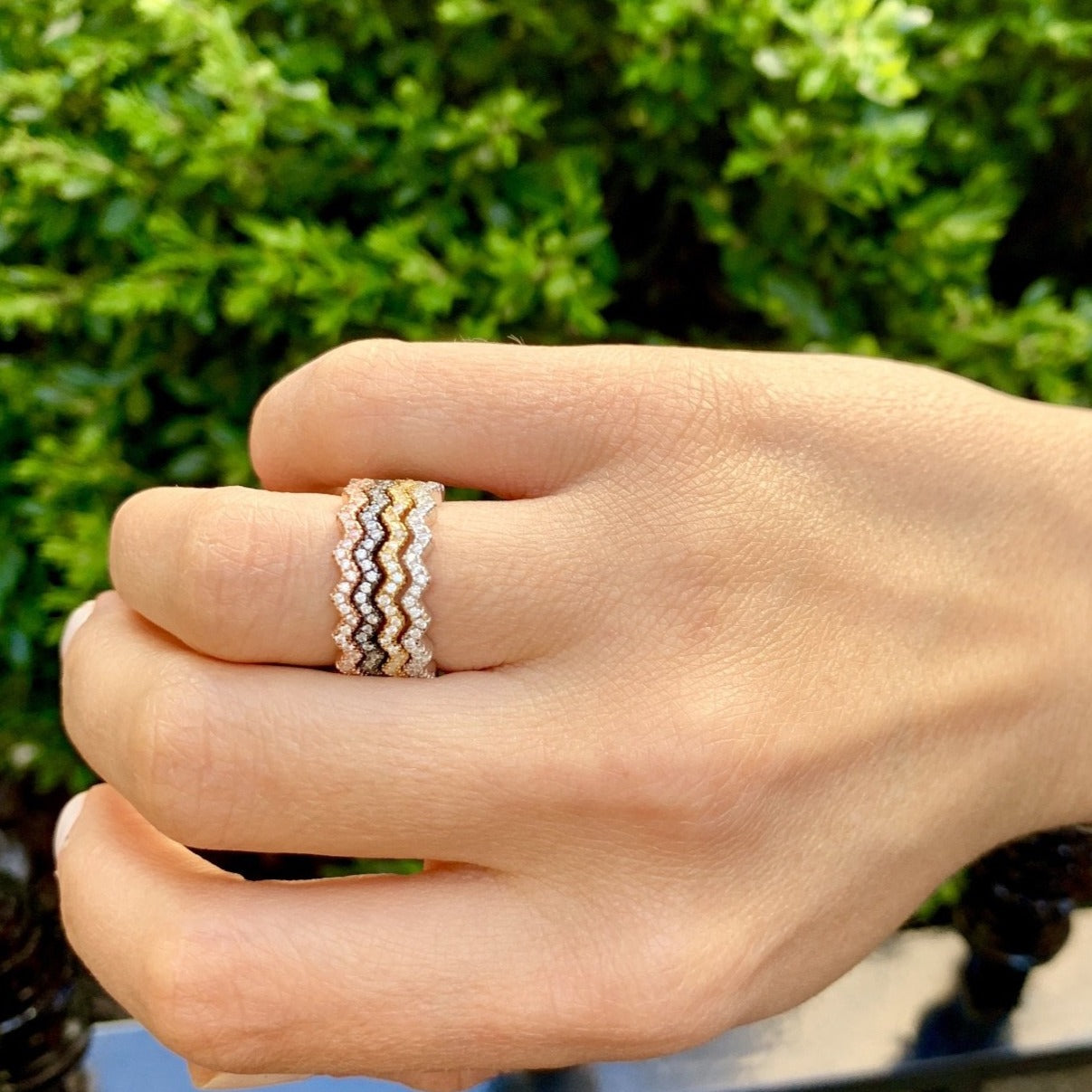 Zig Zag Rings Stackable Bands - Retail Therapy Jewelry