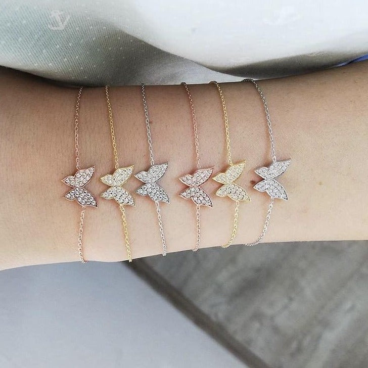 CZ Butterfly Bracelet - Retail Therapy Jewelry
