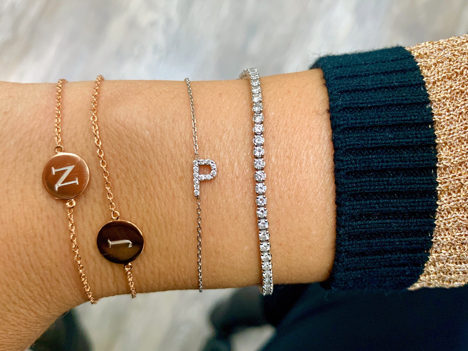 Customized Circle Disc Bracelet - Retail Therapy Jewelry