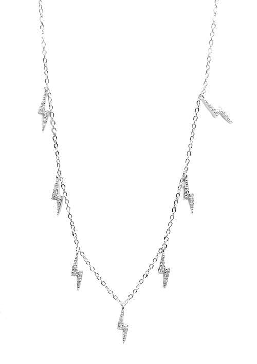 Hanging Lightening Bolt Necklace - Retail Therapy Jewelry