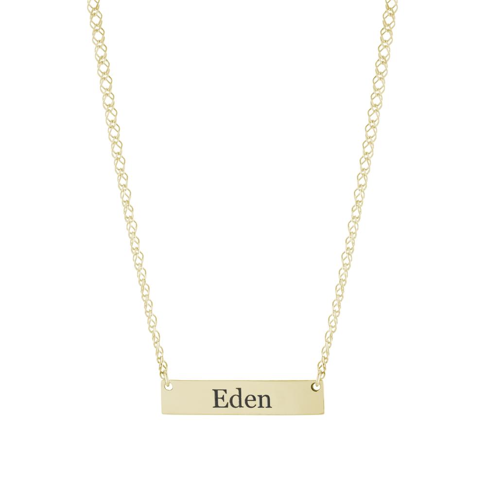 Maria Bar Engraved Necklace - Retail Therapy Jewelry