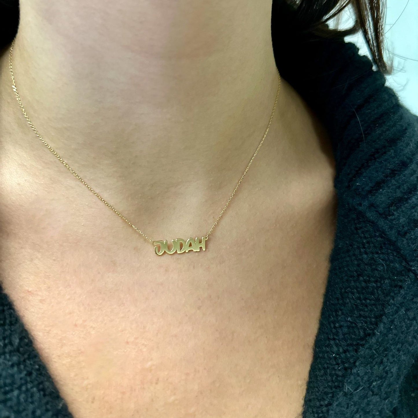 14K Audrey Bubble Name Necklace