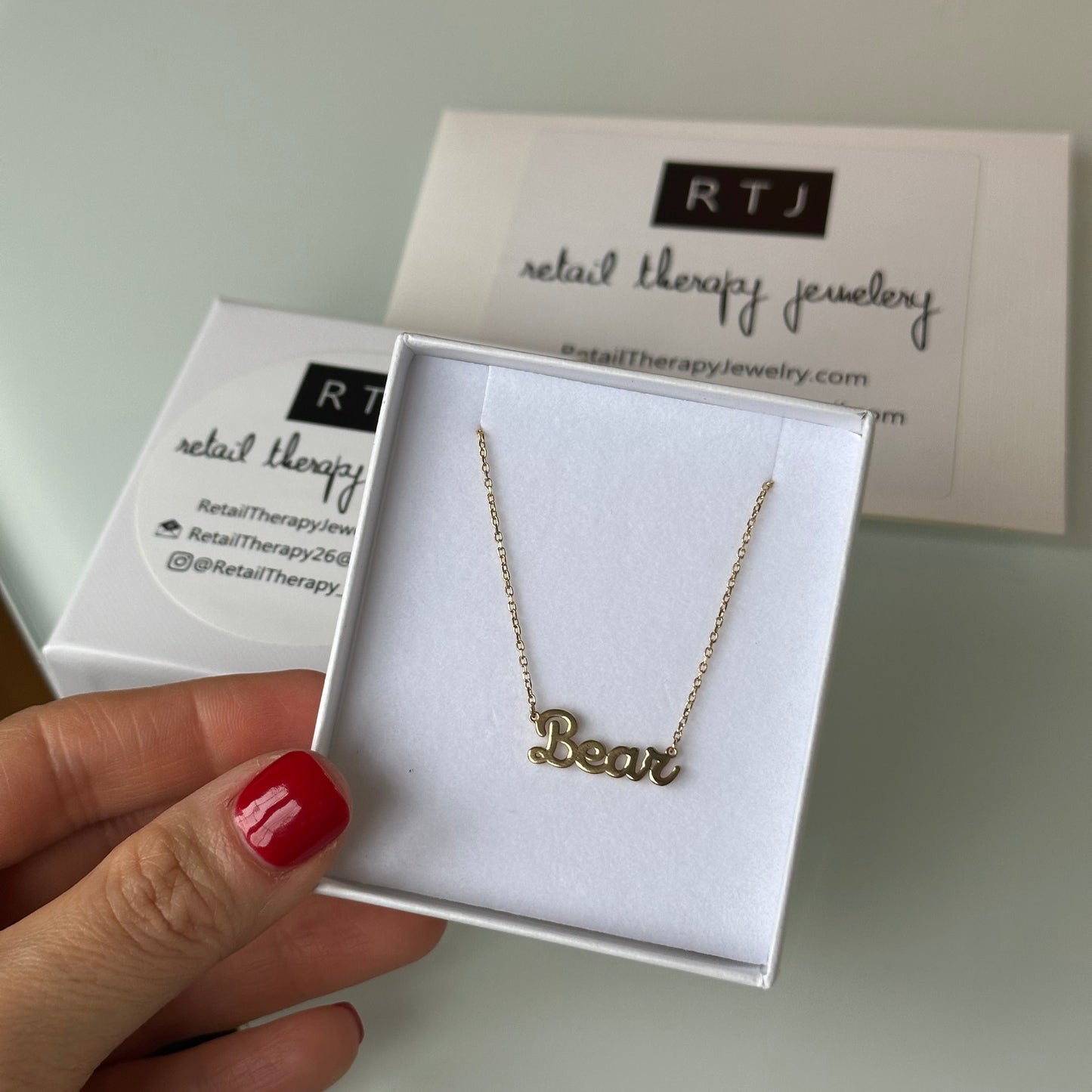 Bella Script Nameplate Necklace