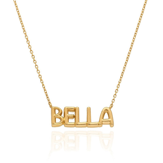Bailey Personalized Bubble Letter Necklace