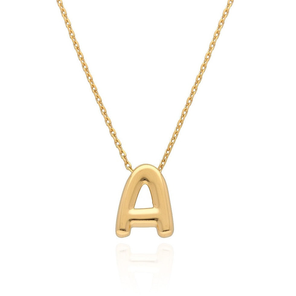 Jamie Bubble Letter Initial Necklace