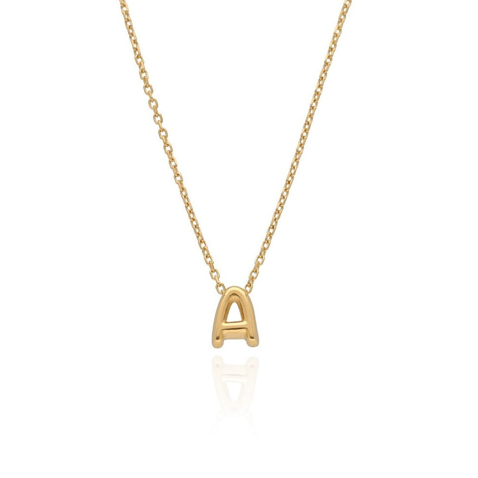 Jamie Bubble Letter Initial Necklace