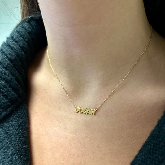 14K Audrey Bubble Name Necklace