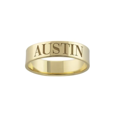 Jasmine Engraved Custom Ring