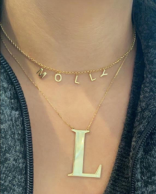 Molly Hanging Initial Necklace