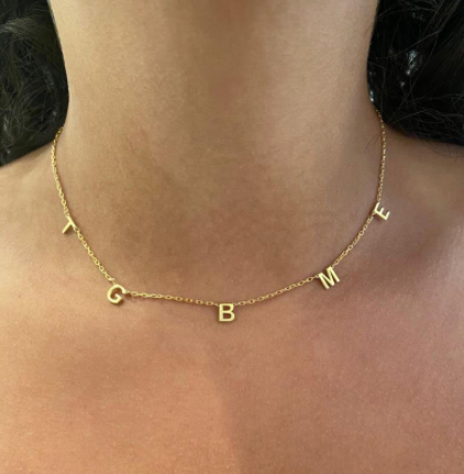 Dainty Hanging Initial Necklace