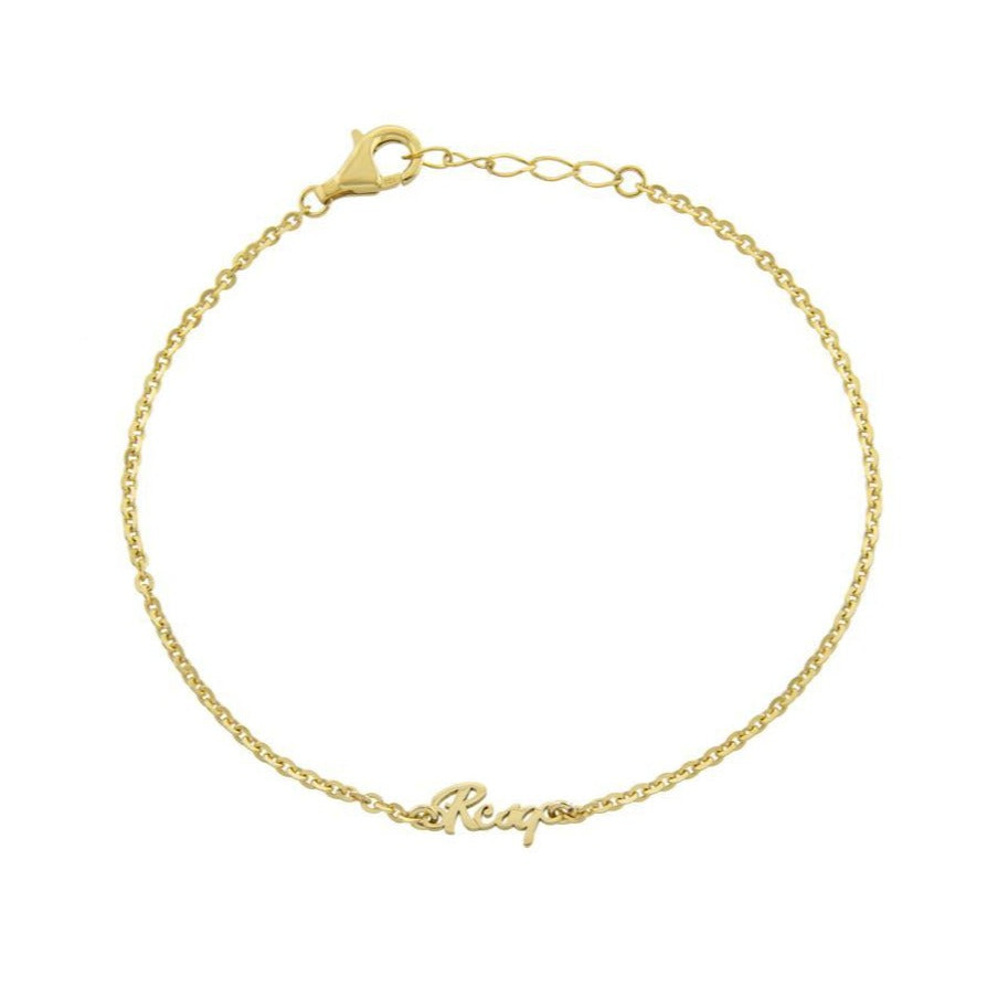 Mini Script Customized Nameplate Bracelet - Retail Therapy Jewelry