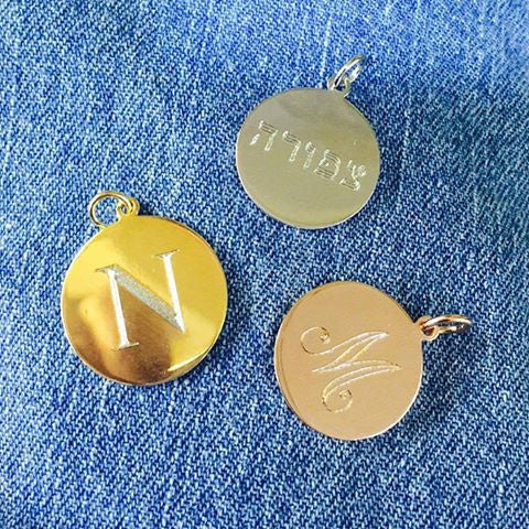 Engraved Initial Choker Disc - Retail Therapy Jewelry