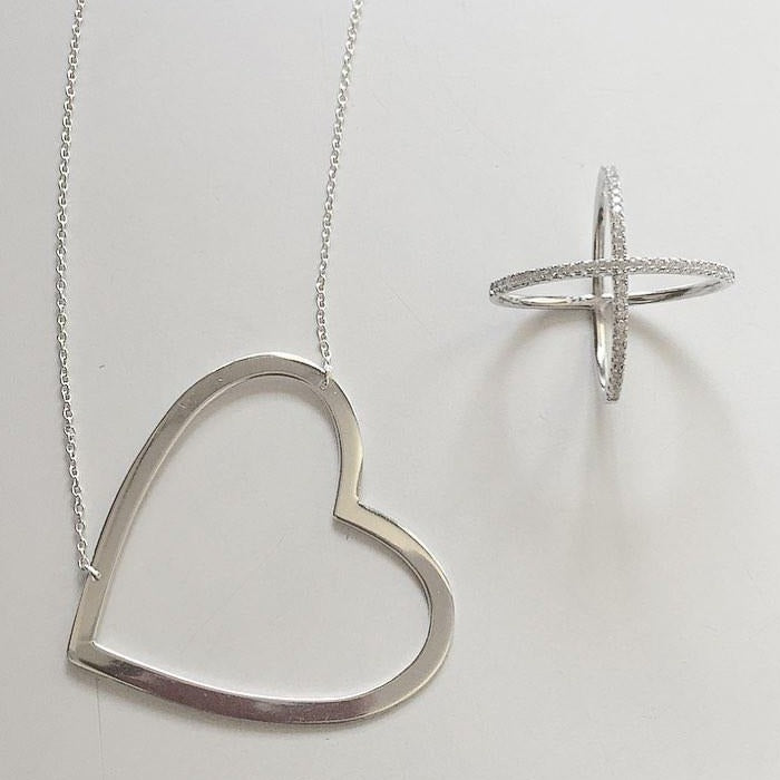 Open Heart Necklace - Shop OXB