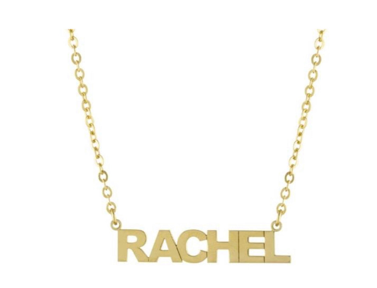 Abby Uppercase Nameplate Necklace - Retail Therapy Jewelry