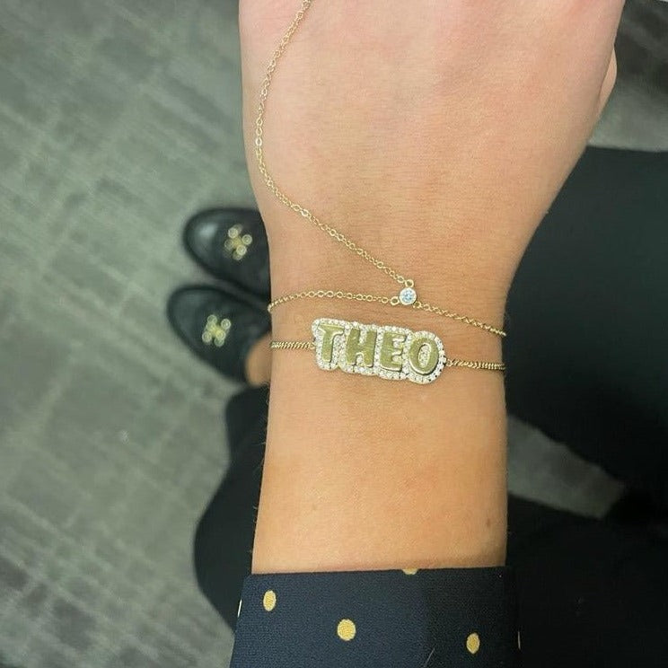 Theo Bubble Nameplate Bracelet