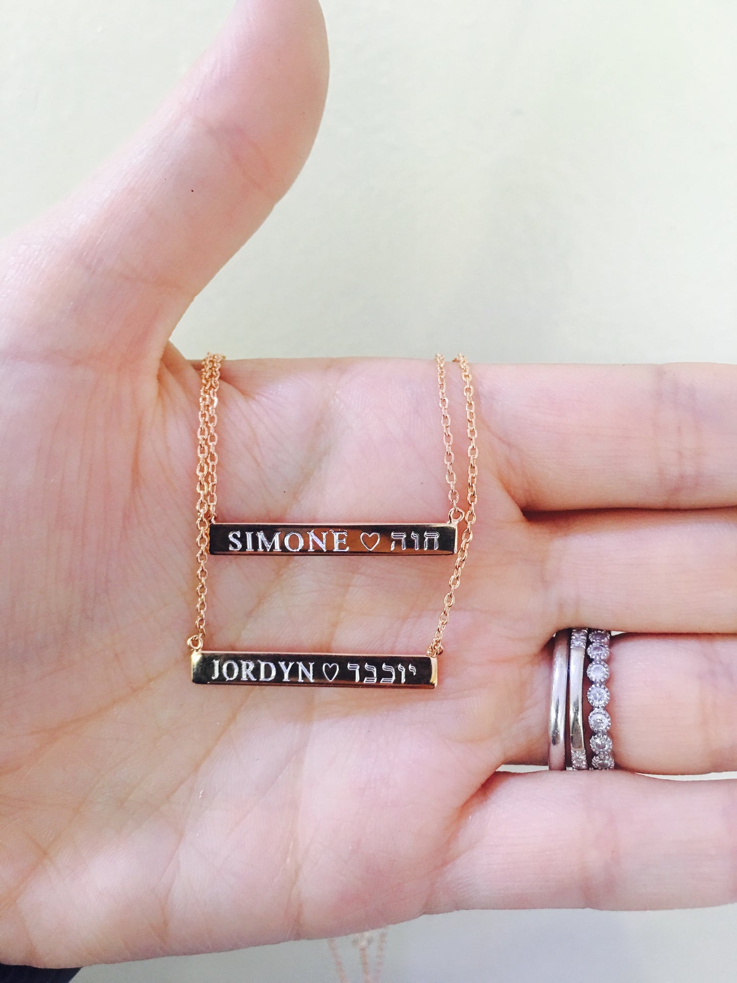Standard Bar Engraved Nameplate Necklace