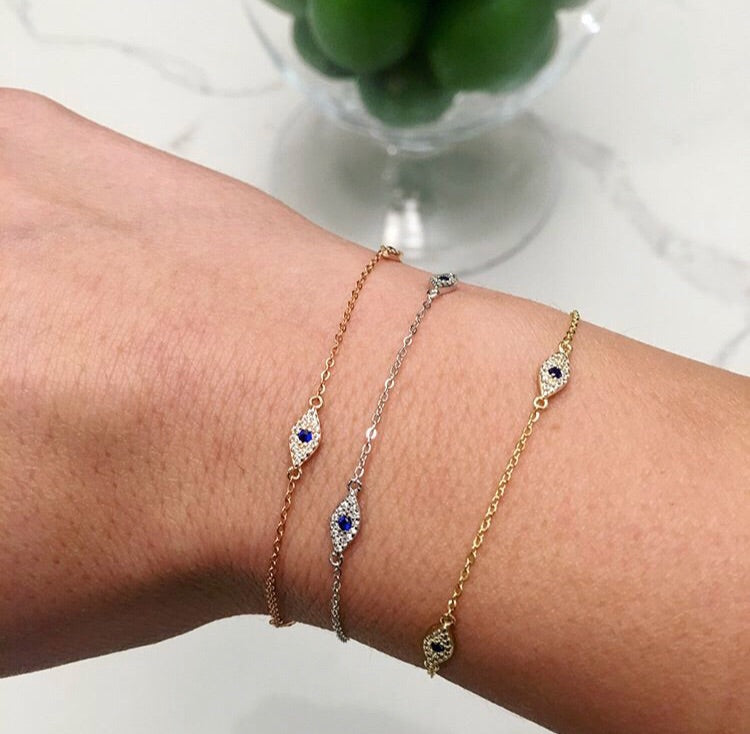 Sienna Evil Eye Bracelet - Retail Therapy Jewelry