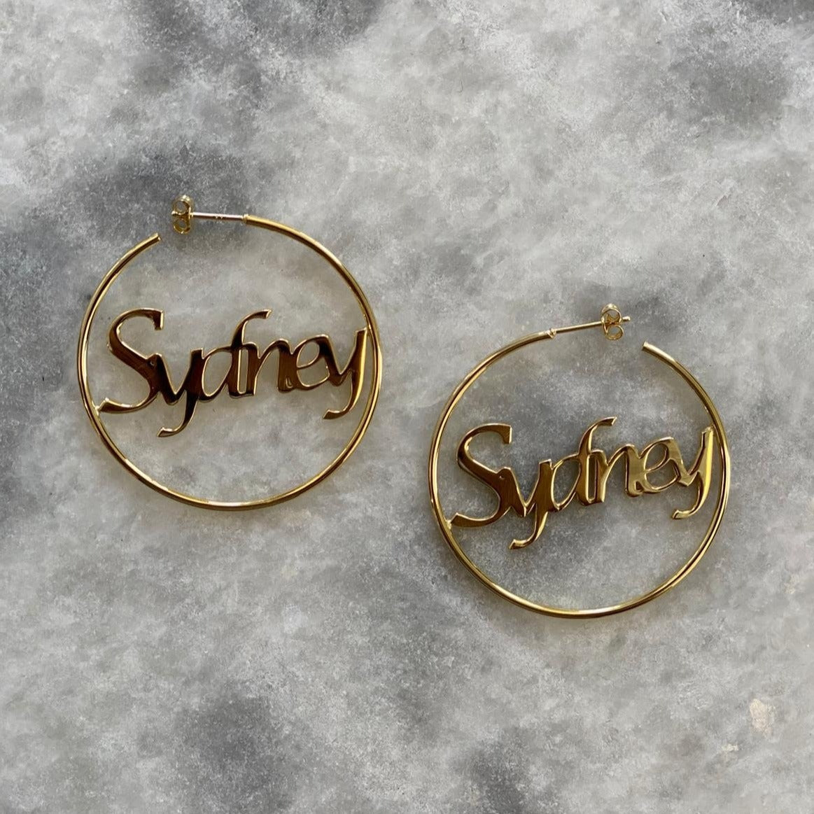 Sydney Name Hoops - Retail Therapy Jewelry
