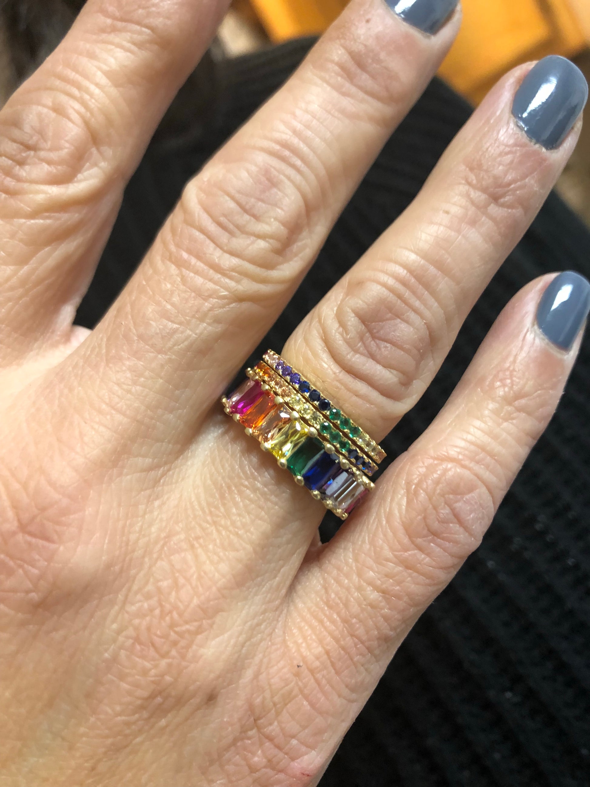 Rainbow Eternity Band - Retail Therapy Jewelry